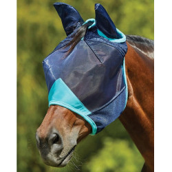 Máscara anti-moscas Weatherbeeta ComFiTec Deluxe Fine Mesh com orelhas