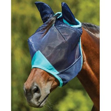 Máscara anti-moscas Weatherbeeta ComFiTec Deluxe Fine Mesh com orelhas