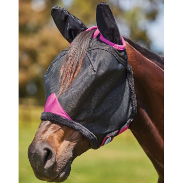 Máscara anti-moscas Weatherbeeta ComFiTec Deluxe Durable Mesh com orelhas Máscara anti-moscas Weatherbeeta ComFiTec Deluxe Durable Mesh com orelhas