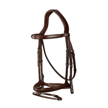 Bridão Muserola Combinada Dy'on New English Collection Castanho