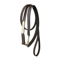 Longe e corrente de apresentação em couro Kentucky Castanho