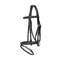 Bridão Muserola Combinada com Montantes com Mosquetões Working by Dy'on Preto