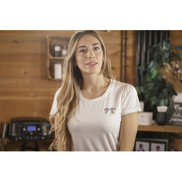 Camiseta Tecty Pénélope de mangas curtas Cru Branco Camiseta Tecty Pénélope de mangas curtas Cru Branco