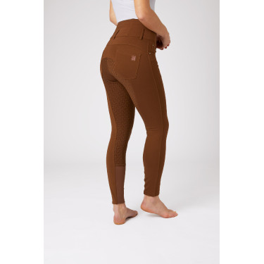 Calça de equitação cintura alta Tara silicone com grip completo feminino Horze Calça de equitação cintura alta Tara silicone com grip completo feminino Horze