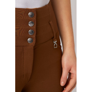 Calça de equitação cintura alta Tara silicone com grip completo feminino Horze Calça de equitação cintura alta Tara silicone com grip completo feminino Horze