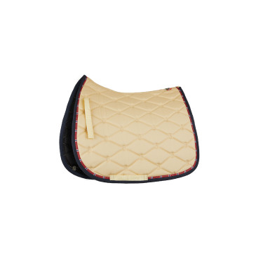 Almofada de sela mista B Vertigo Amory com monograma bordado B Vertigo Teck bege Amarelo