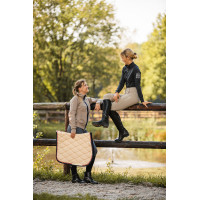 Almofada de sela mista B Vertigo Amory com monograma bordado B Vertigo Teck bege Amarelo