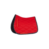 Sela de adestramento B Vertigo Amory com monograma bordado Vermelho rosa bérberis Sela de adestramento B Vertigo Amory com monograma bordado Vermelho rosa bérberis