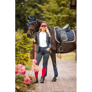 Sela de adestramento B Vertigo Amory com monograma bordado Marinho escuro Azul Sela de adestramento B Vertigo Amory com monograma bordado Marinho escuro Azul