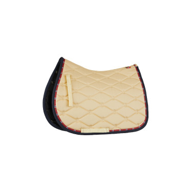 Sela de adestramento B Vertigo Amory com monograma bordado Teck bege Amarelo