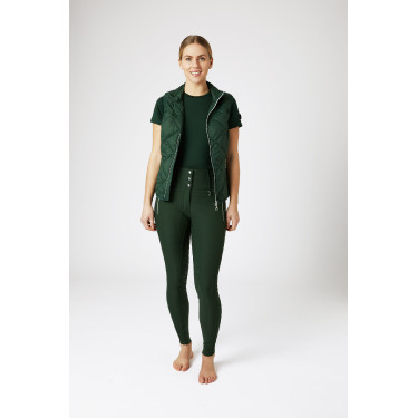 Colete acolchoado leve sem mangas Horze Martina feminino Verde floresta Colete acolchoado leve sem mangas Horze Martina feminino Verde floresta