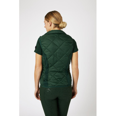 Colete acolchoado leve sem mangas Horze Martina feminino Verde floresta Colete acolchoado leve sem mangas Horze Martina feminino Verde floresta