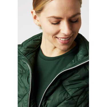 Colete acolchoado leve sem mangas Horze Martina feminino Verde floresta Colete acolchoado leve sem mangas Horze Martina feminino Verde floresta