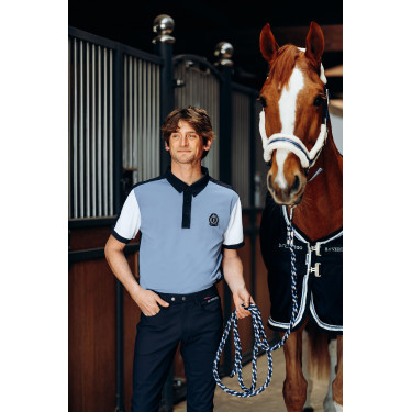 Polo funcional B Vertigo Alec para homem Azul infinito / branco Polo funcional B Vertigo Alec para homem Azul infinito / branco