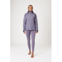 Casaco de equitação impermeável Horze Ayla com fechos de correr para mulher Uva Royal Violeta Casaco de equitação impermeável Horze Ayla com fechos de correr para mulher Uva Royal Violeta