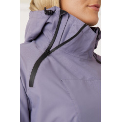 Casaco de equitação impermeável Horze Ayla com fechos de correr para mulher Uva Royal Violeta Casaco de equitação impermeável Horze Ayla com fechos de correr para mulher Uva Royal Violeta