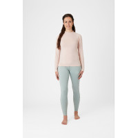 Top de treino Horze Gabriela feminino com proteção UV Rosa pêssego Bege