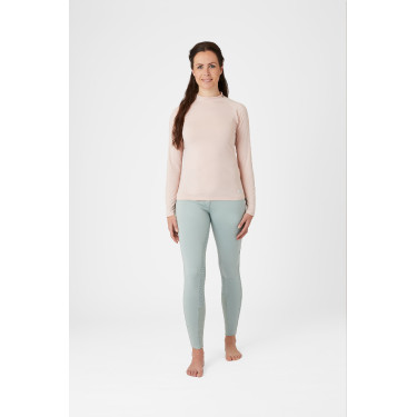 Top de treino Horze Gabriela feminino com proteção UV Rosa pêssego Bege