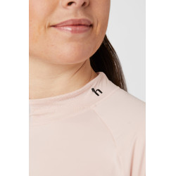 Top de treino Horze Gabriela feminino com proteção UV Rosa pêssego Bege