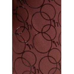 Calça de equitação com aderência total em silicone Horze Leighton Juvenil com bolso para celular Bordéus Bord&amp;ocirc;