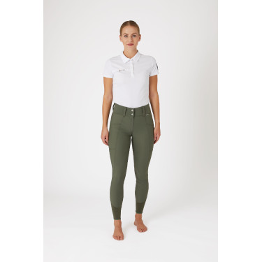 Calça de equitação Horze Indira cintura alta culote completo feminino Calça de equitação Horze Indira cintura alta culote completo feminino