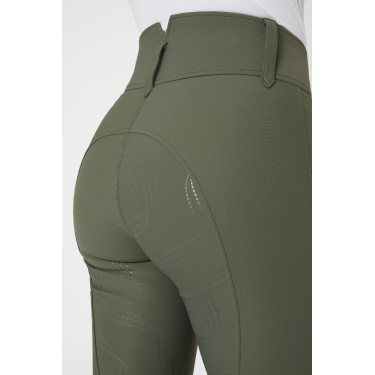 Calça de equitação Horze Indira cintura alta culote completo feminino Calça de equitação Horze Indira cintura alta culote completo feminino