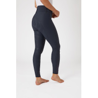 Calça de equitação Horze Indira cintura alta culote completo feminino Azul tinta Calça de equitação Horze Indira cintura alta culote completo feminino Azul tinta