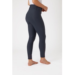 Calça de equitação com grip nos joelhos cintura alta Horze Indira feminina Azul tinta Calça de equitação com grip nos joelhos cintura alta Horze Indira feminina Azul tinta
