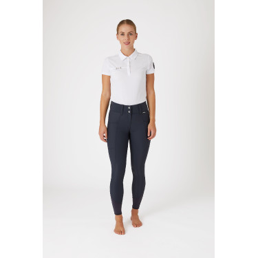 Calça de equitação com grip nos joelhos cintura alta Horze Indira feminina Calça de equitação com grip nos joelhos cintura alta Horze Indira feminina