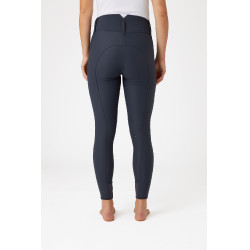 Calça de equitação com grip nos joelhos cintura alta Horze Indira feminina Azul tinta Calça de equitação com grip nos joelhos cintura alta Horze Indira feminina Azul tinta