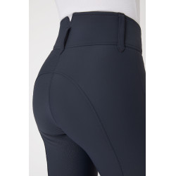 Calça de equitação com grip nos joelhos cintura alta Horze Indira feminina Azul tinta Calça de equitação com grip nos joelhos cintura alta Horze Indira feminina Azul tinta
