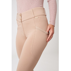 Calça de equitação com grip integral Horze Noelle feminina Pêssego Rosa Calça de equitação com grip integral Horze Noelle feminina Pêssego Rosa
