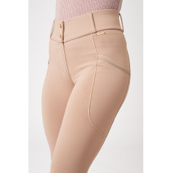 Calça de equitação com grip integral Horze Noelle feminina Pêssego Rosa Calça de equitação com grip integral Horze Noelle feminina Pêssego Rosa