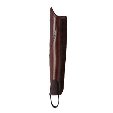 Mini-chaps Horze Wicklow com perfurações florais Castanho Mini-chaps Horze Wicklow com perfurações florais Castanho
