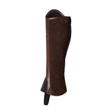 Mini-chaps Horze Wicklow com perfurações florais Castanho Mini-chaps Horze Wicklow com perfurações florais Castanho