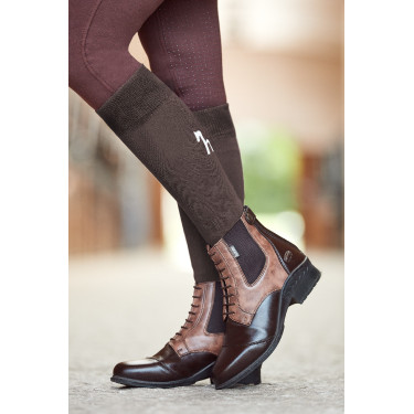 Botas bicolores Horze Kilkenny mulher Castanho escuro / castanho claro Botas bicolores Horze Kilkenny mulher Castanho escuro / castanho claro