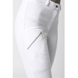 Pantalon d'équitation Horze Felicia fond intégral grip Blanc Pantalon d'équitation Horze Felicia fond intégral grip Blanc