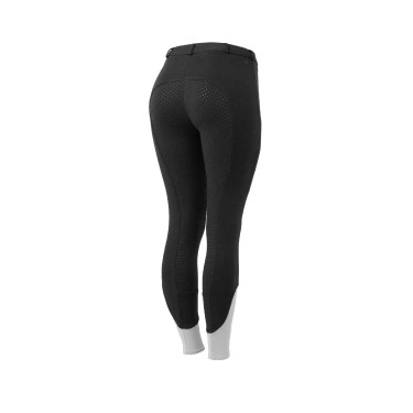 Calça de equitação Horze Felicia com grip integral Preto