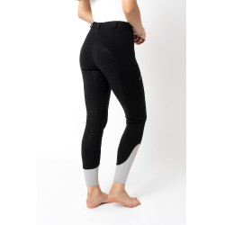 Calça de equitação Horze Felicia com grip integral Preto