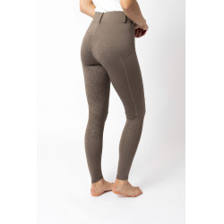 Legging de equitação com grip integral Horze Dea, feminino Castanho morel