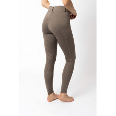 Legging de equitação com grip integral Horze Dea, feminino Castanho morel Legging de equitação com grip integral Horze Dea, feminino Castanho morel