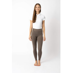 Legging de equitação com grip integral Horze Dea, feminino Castanho morel