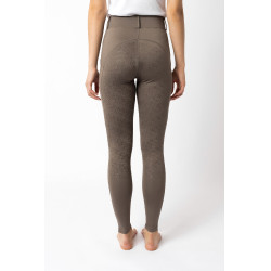 Legging de equitação com grip integral Horze Dea, feminino Castanho morel