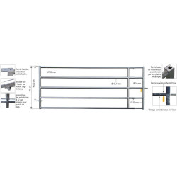 Barrière d'herbage extensible La Gée