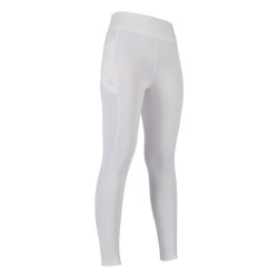 Legging Alice com fundo integral em silicone HKM Branco Legging Alice com fundo integral em silicone HKM Branco