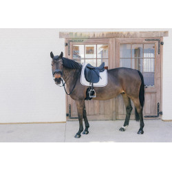 Almofada de sela Metal Chain Dressage Kentucky Branco
