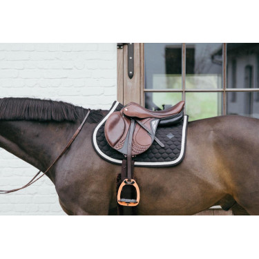 Almofada de sela Plaited Cord Jumping Kentucky Preto Almofada de sela Plaited Cord Jumping Kentucky Preto