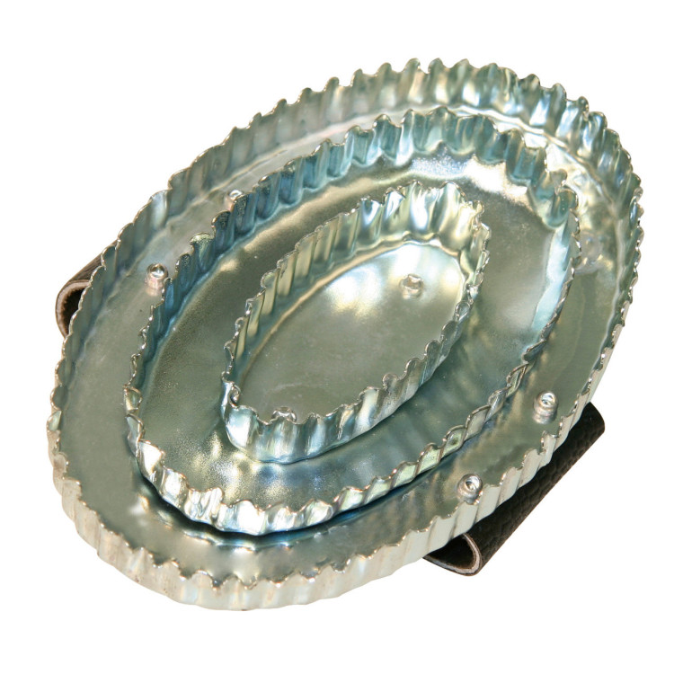 Raspadeira oval zincada cinza Kerbl