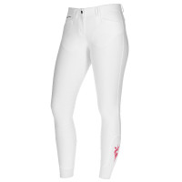 Calça Janne x PinkRibbon grip integral feminino Covalliero Branco Calça Janne x PinkRibbon grip integral feminino Covalliero Branco