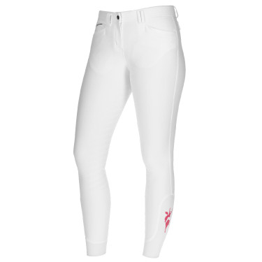 Calça Janne x PinkRibbon grip integral feminino Covalliero Branco